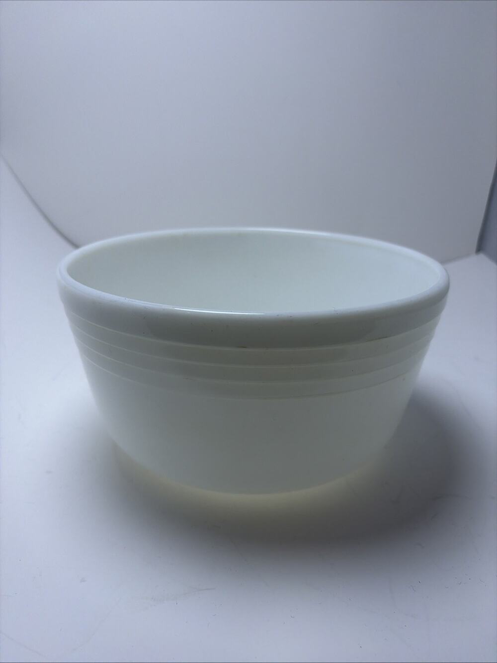 Vintage Pyrex Hamilton Beach Mixer White Milk Glass Ribbed Mixing Bowl